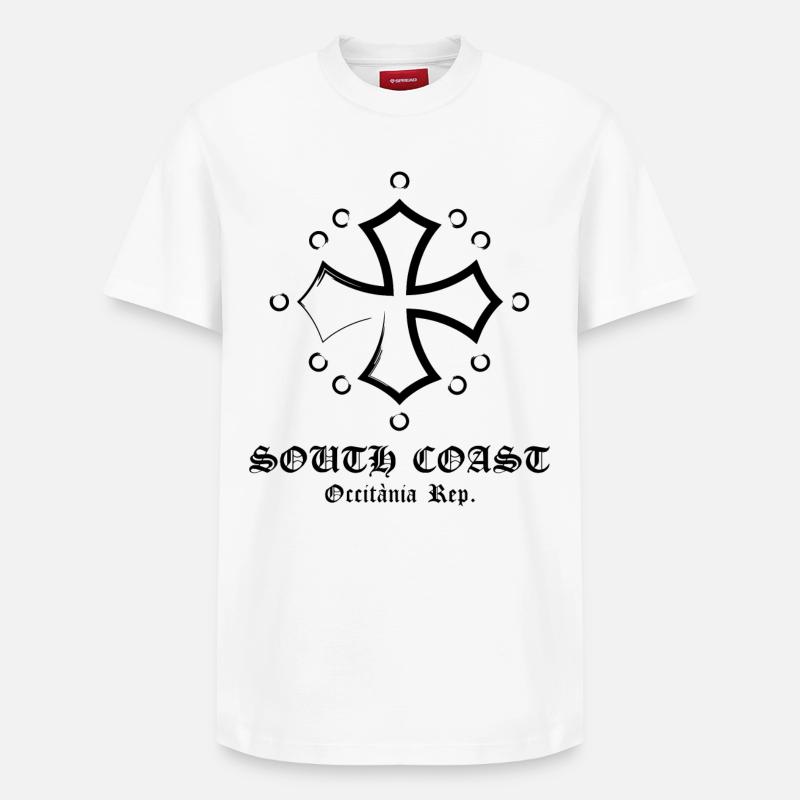 South coast Croix Occitane - T-shirt unisexe décontracté en coton Supima – de SPREAD - blanc