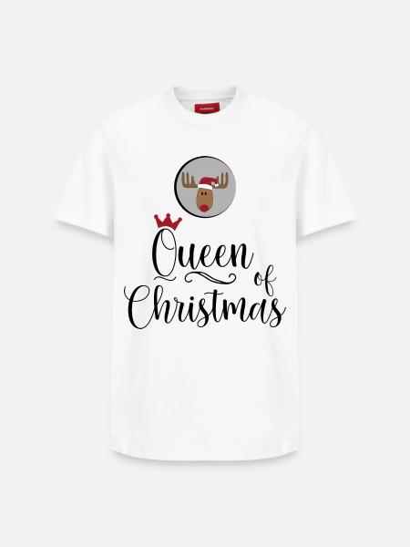 Reine de Noël - T-shirt unisexe décontracté en coton Supima – de SPREAD - blanc
