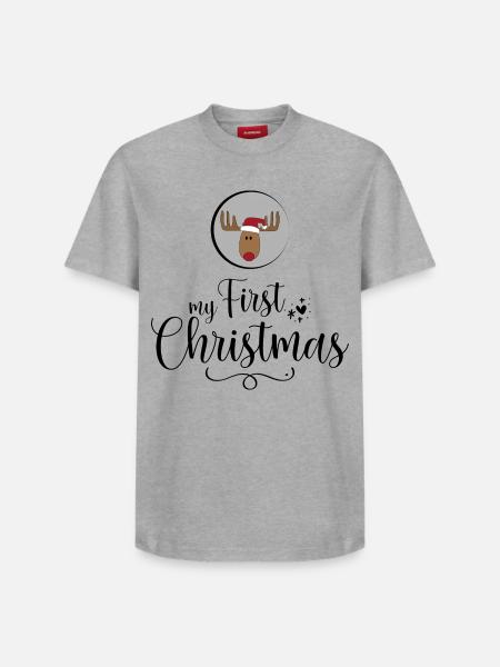 my first Christmas - Relaxed Unisex Supima Cotton T-Shirt – by SPREAD - white