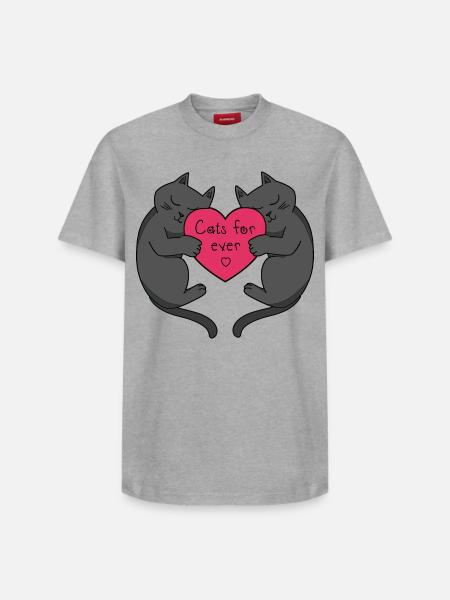 Cat Love Forever - Relaxed Unisex Supima Cotton T-Shirt – by SPREAD - white