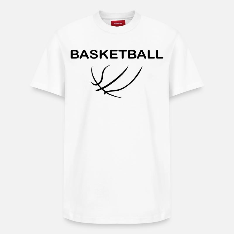 Basket-ball - T-shirt unisexe décontracté en coton Supima – de SPREAD - blanc