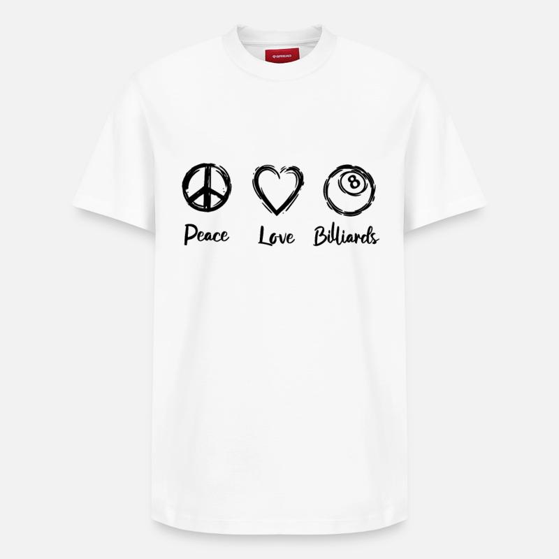 Billard - Relaxed Unisex Supima Cotton T-Shirt – von SPREAD - Weiß