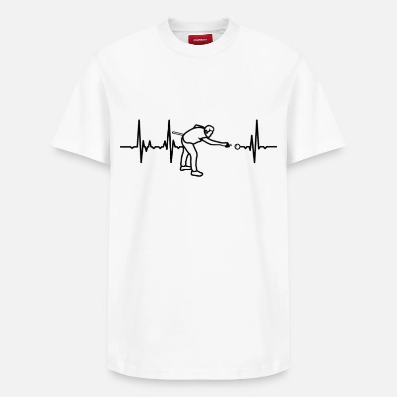 J’adore le billard - T-shirt unisexe décontracté en coton Supima – de SPREAD - blanc