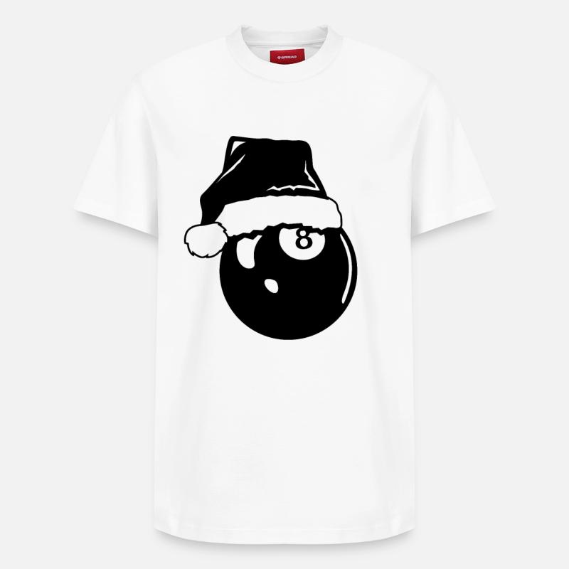 Billard-Noël - T-shirt unisexe décontracté en coton Supima – de SPREAD - blanc