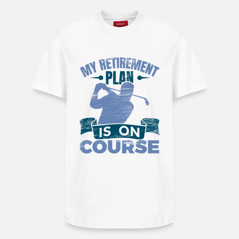 Retraite des golfeurs - T-shirt unisexe décontracté en coton Supima – de SPREAD - blanc