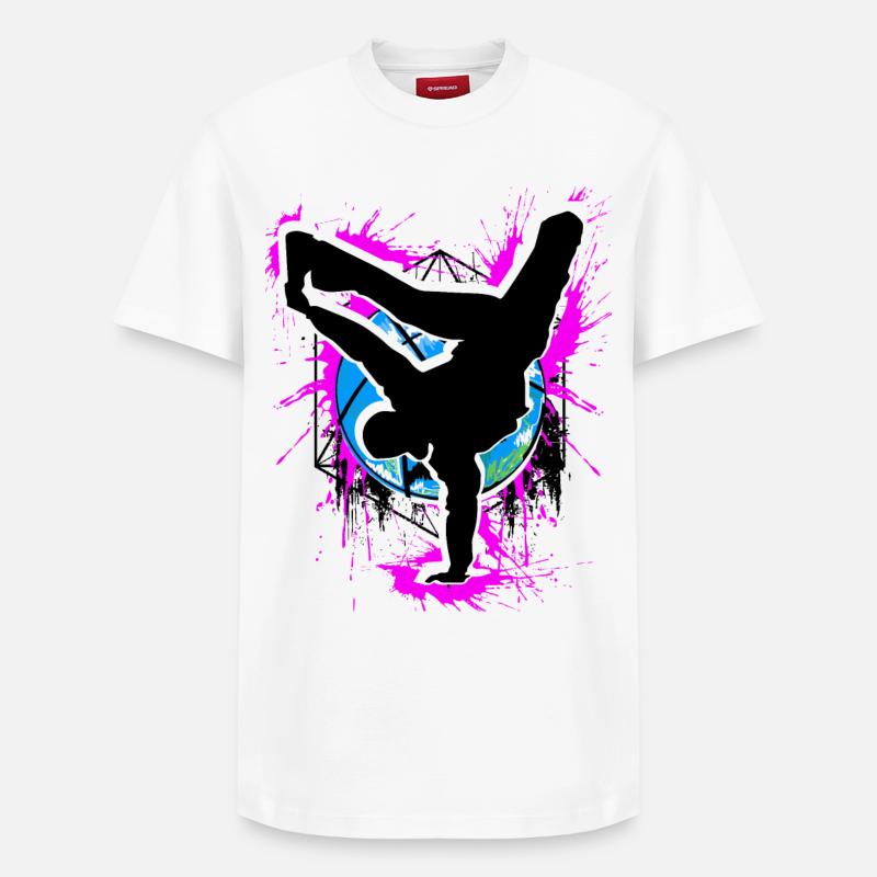 Breakdance - Breakdancer - Breakdancing - BBoy - Relaxed Unisex Supima Cotton T-Shirt – von SPREAD - Weiß
