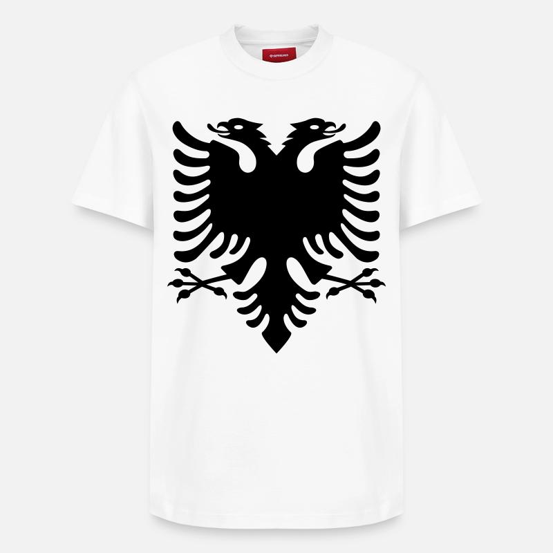 Albanie - T-shirt unisexe décontracté en coton Supima – de SPREAD - blanc
