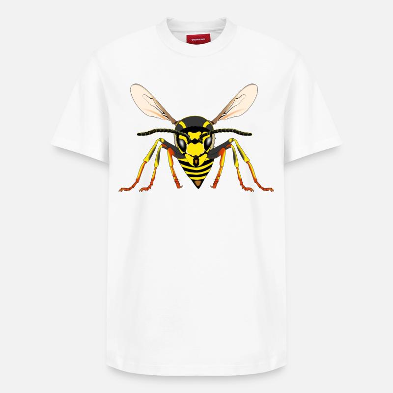 Guêpe de l’avant - T-shirt unisexe décontracté en coton Supima – de SPREAD - blanc