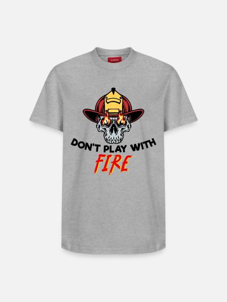 Firefighter Helmet Firefighter Fire Rescuer Statement - Relaxed Unisex Supima Cotton T-Shirt – by SPREAD - white