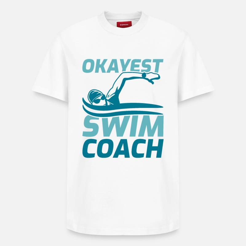 Swimming Training - Relaxed Unisex Supima Cotton T-Shirt – by SPREAD - white