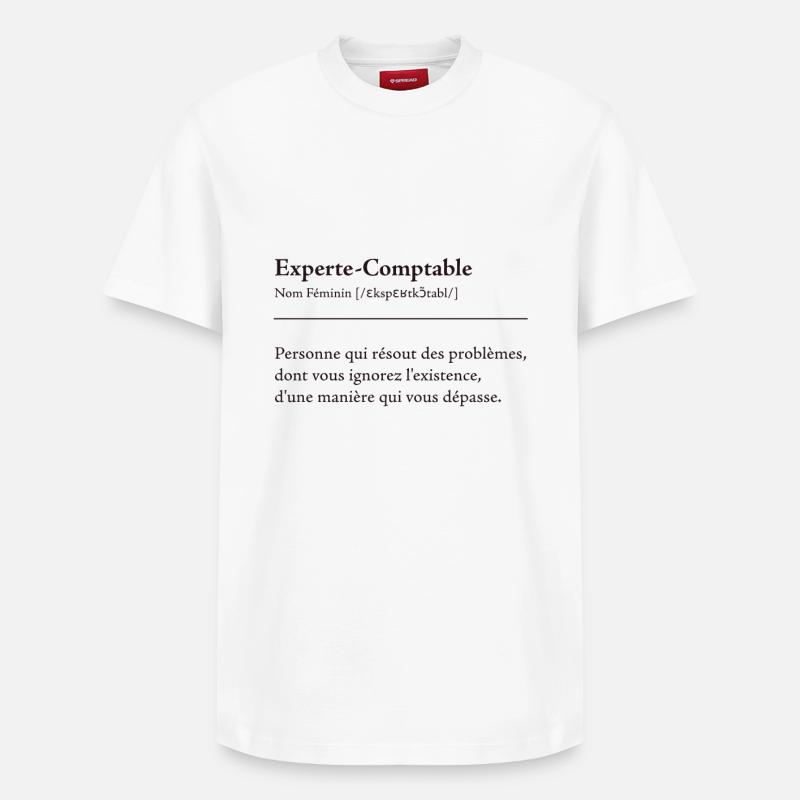 Experte Comptable Definition - T-shirt unisexe décontracté en coton Supima – de SPREAD - blanc
