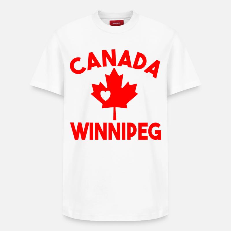Canada Winnipeg Manitoba - T-shirt unisexe décontracté en coton Supima – de SPREAD - blanc