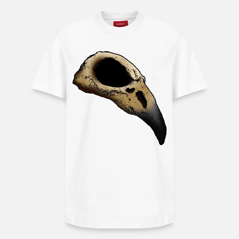 Rabenschädel Side - Relaxed Unisex Supima Cotton T-Shirt – von SPREAD - Weiß