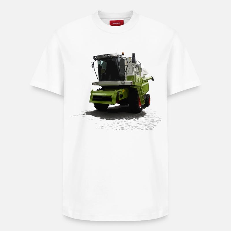 Moissonneuse-batteuse Mega 360 - T-shirt unisexe décontracté en coton Supima – de SPREAD - blanc