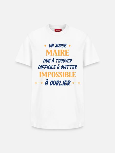 Un super Maire - T-shirt unisexe décontracté en coton Supima – de SPREAD - blanc