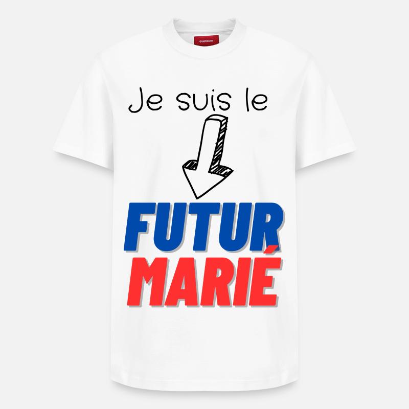 EVG futur marié. Enterrement vie célibataire - T-shirt unisexe décontracté en coton Supima – de SPREAD - blanc