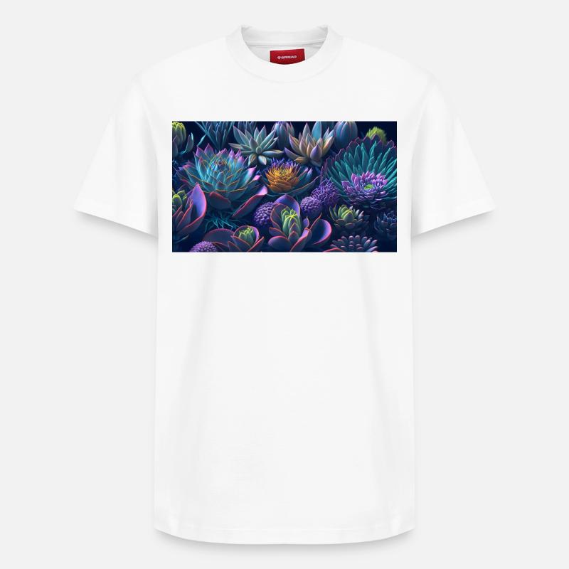 Succulent cadeau Echeveria - T-shirt unisexe décontracté en coton Supima – de SPREAD - blanc
