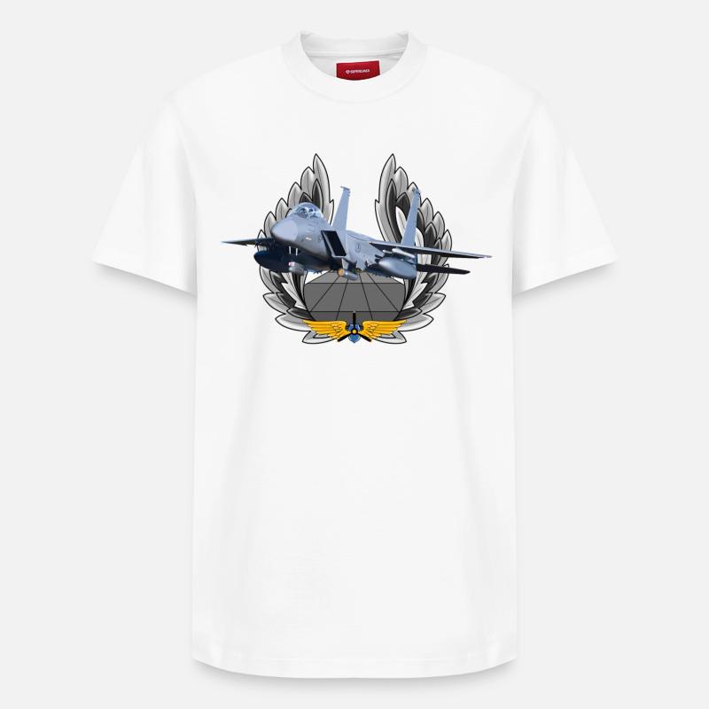 F-15 Eagle - T-shirt unisexe décontracté en coton Supima – de SPREAD - blanc