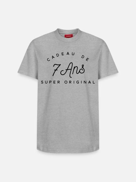 Cadeau 7 ans  - T-shirt unisexe décontracté en coton Supima – de SPREAD - blanc