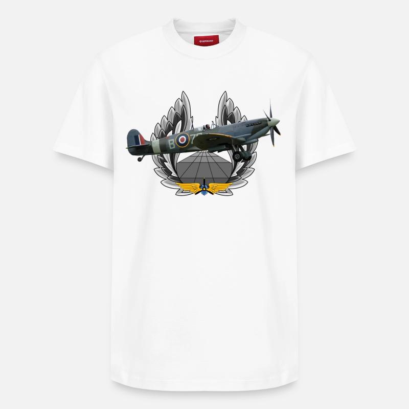 Spitfire - Relaxed Unisex Supima Cotton T-Shirt – von SPREAD - Weiß