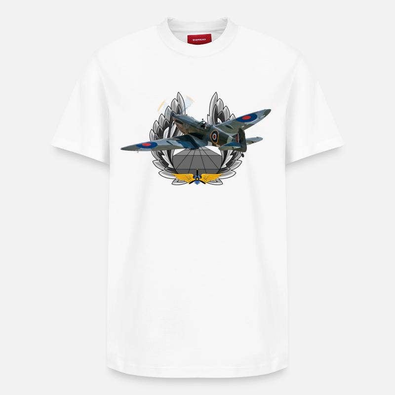 Spitfire - Relaxed Unisex Supima Cotton T-Shirt – von SPREAD - Weiß
