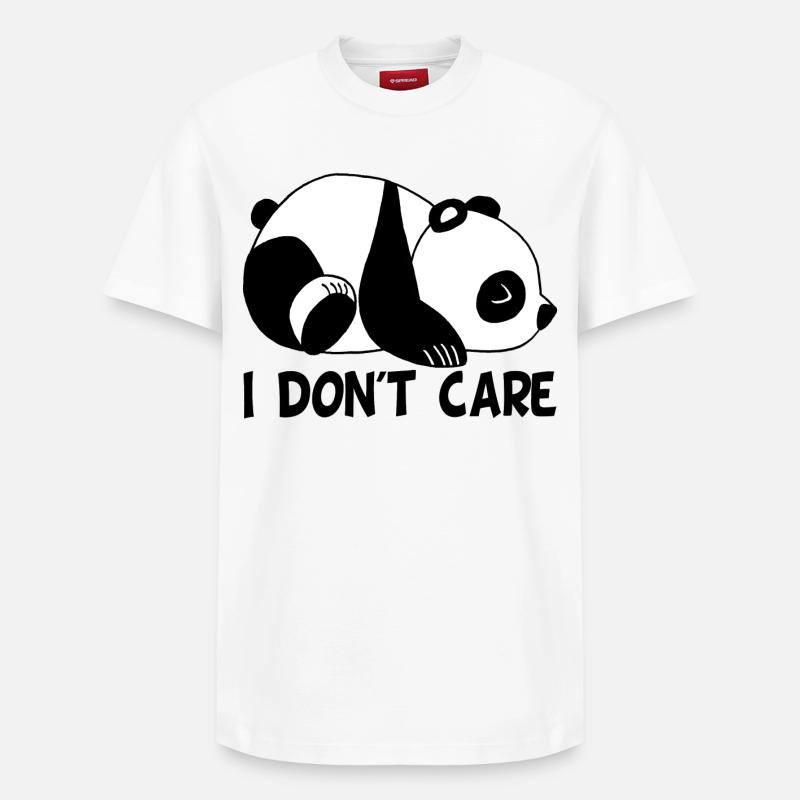 I don't care (Englisch) - Relaxed Unisex Supima Cotton T-Shirt – von SPREAD - Weiß