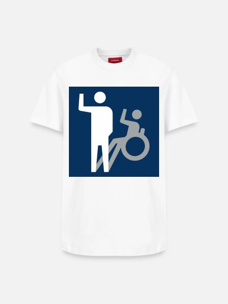 Not all disabilities are visible * - Relaxed Unisex Supima Cotton T-Shirt – by SPREAD - white