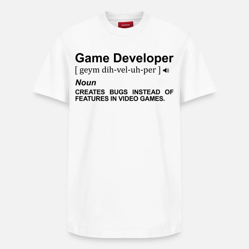 Game Developer Dictionary - Relaxed Unisex Supima Cotton T-Shirt – by SPREAD - white