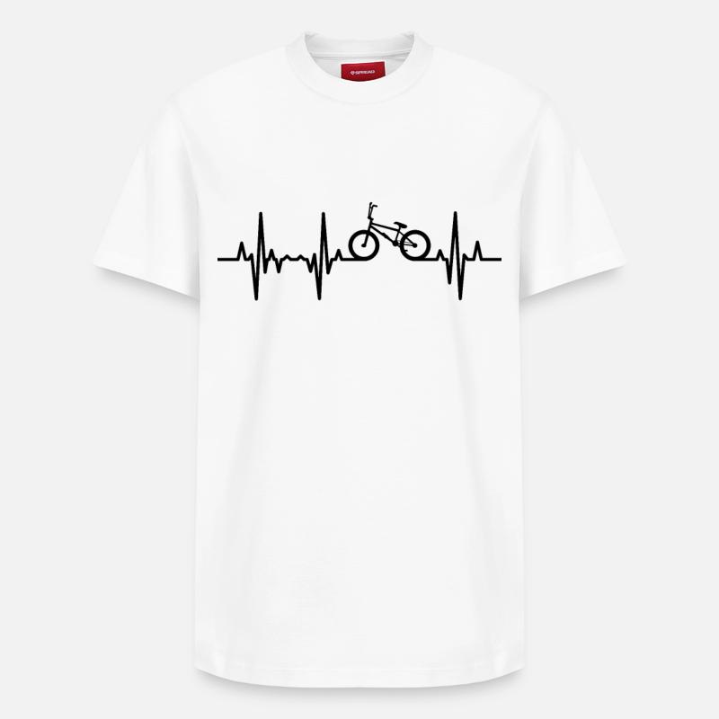 BMX ECG - T-shirt unisexe décontracté en coton Supima – de SPREAD - blanc