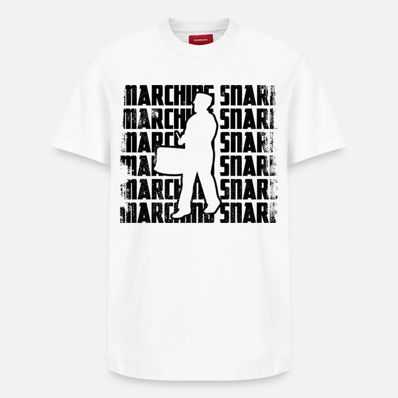 Tambours de marche - T-shirt unisexe décontracté en coton Supima – de SPREAD - blanc
