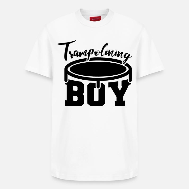 Lustiger Trampolinspringer - Relaxed Unisex Supima Cotton T-Shirt – von SPREAD - Weiß