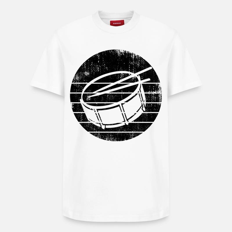 Side drum - Relaxed Unisex Supima Cotton T-Shirt – by SPREAD - white