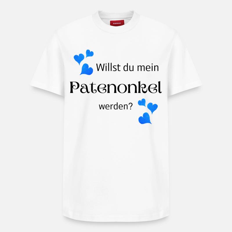 Willst du mein Patenonkel werden - Relaxed Unisex Supima Cotton T-Shirt – von SPREAD - Weiß