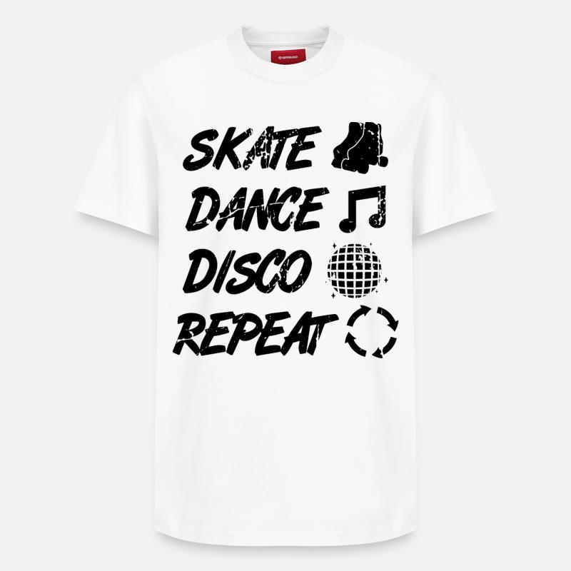 Patinage, Danse, Disco, Répétition - T-shirt unisexe décontracté en coton Supima – de SPREAD - blanc
