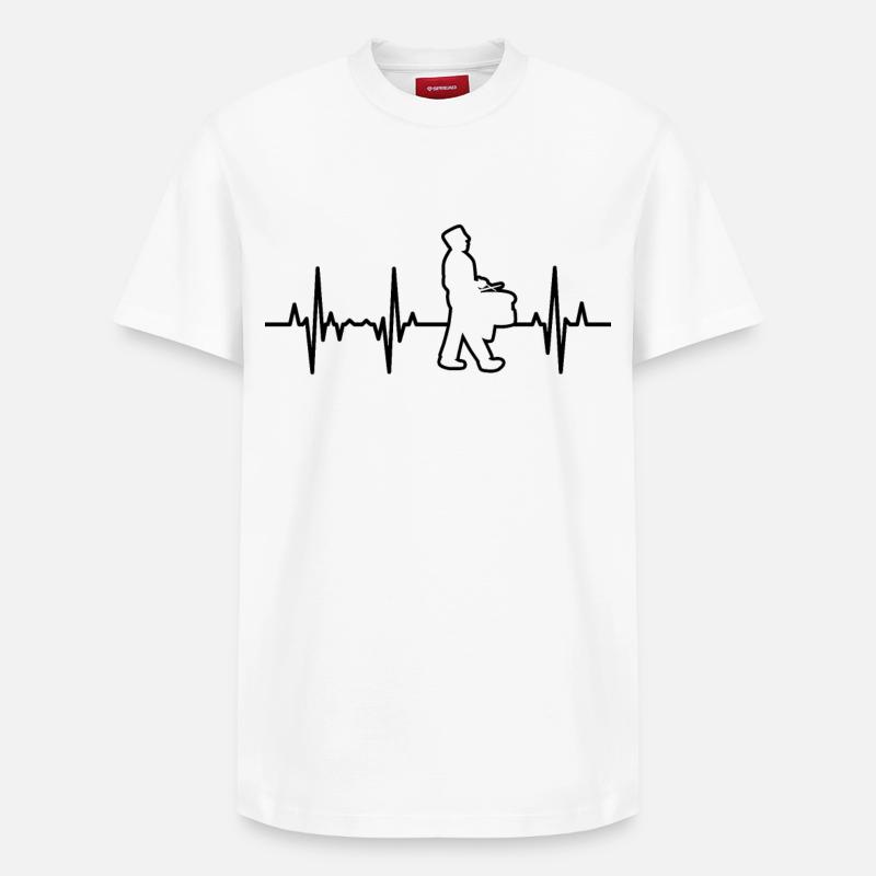 Batteur Heartline - T-shirt unisexe décontracté en coton Supima – de SPREAD - blanc