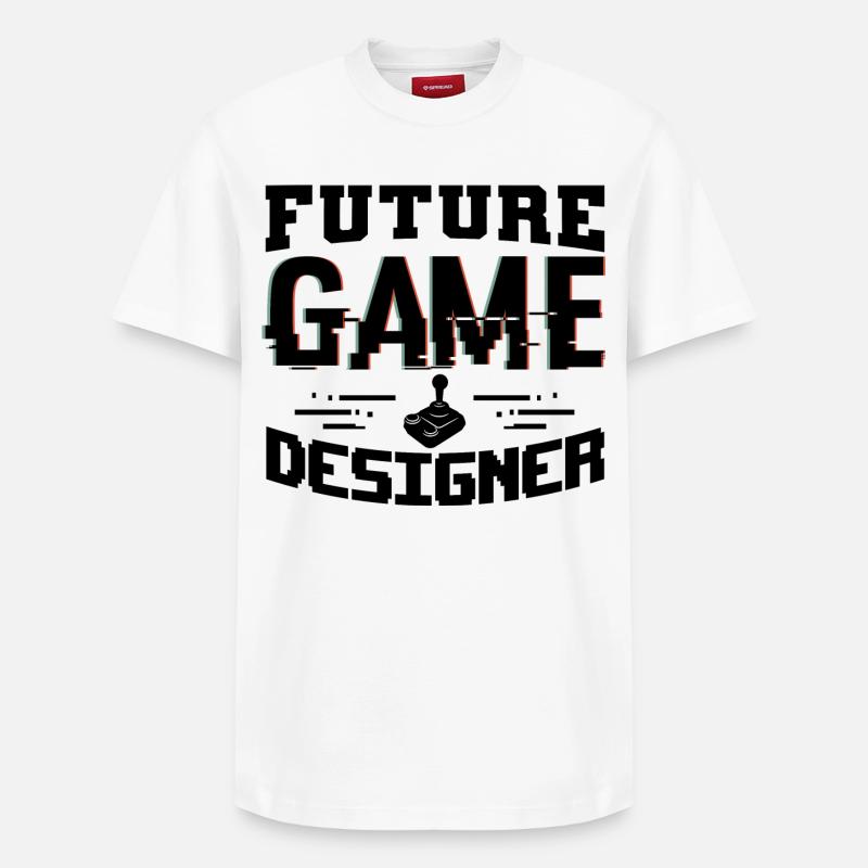 Game Designer - Relaxed Unisex Supima Cotton T-Shirt – von SPREAD - Weiß