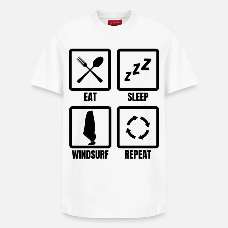 Windsurfer Routine - Relaxed Unisex Supima Cotton T-Shirt – by SPREAD - white