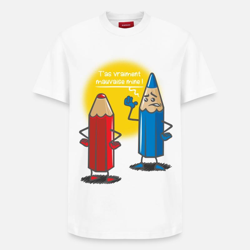 Mauvaise mine - T-shirt unisexe décontracté en coton Supima – de SPREAD - blanc