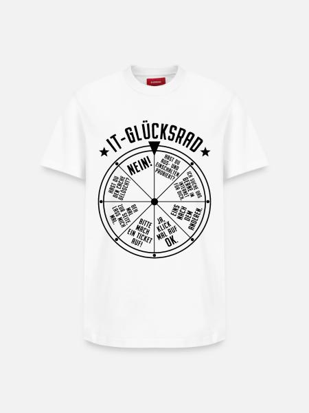 IT Support Glücksrad Service Desk IT Helpdesk Nerd - Relaxed Unisex Supima Cotton T-Shirt – von SPREAD - Weiß