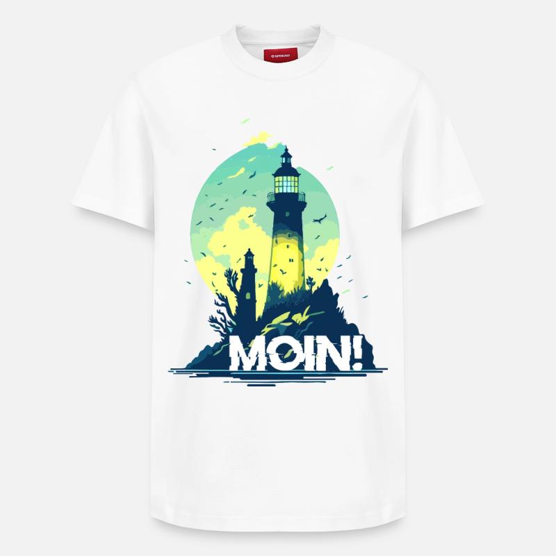 MOIN! - Relaxed Unisex Supima Cotton T-Shirt – von SPREAD - Weiß