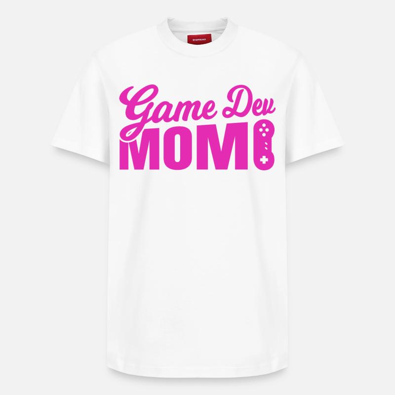 Mère développeur de jeux - T-shirt unisexe décontracté en coton Supima – de SPREAD - blanc