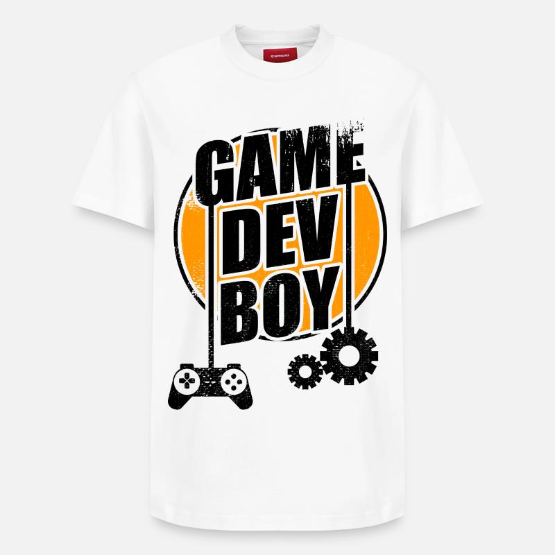 Game Dev Boy - Relaxed Unisex Supima Cotton T-Shirt – by SPREAD - white
