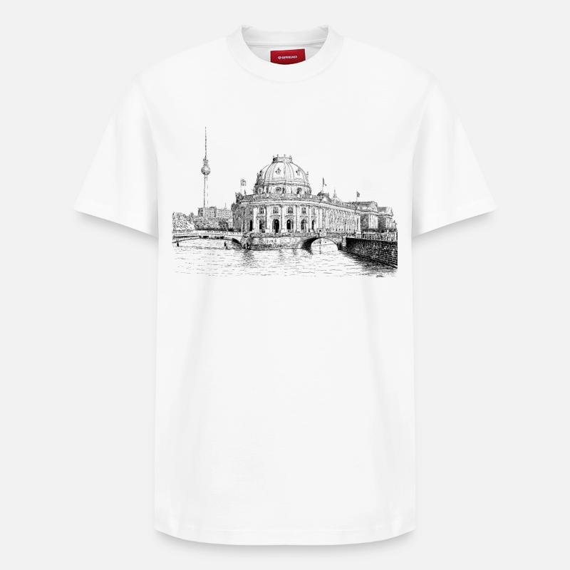 Berlin - Relaxed Unisex Supima Cotton T-Shirt – von SPREAD - Weiß