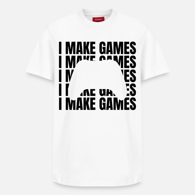 Slogan du concepteur de jeu - T-shirt unisexe décontracté en coton Supima – de SPREAD - blanc