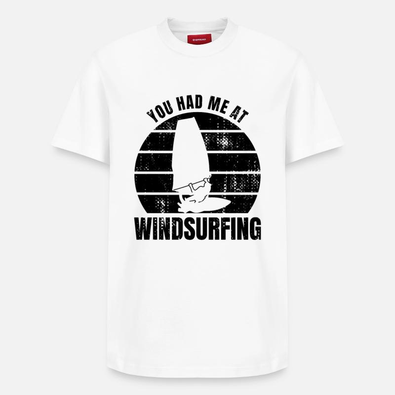 Citation de véliplanchiste - T-shirt unisexe décontracté en coton Supima – de SPREAD - blanc