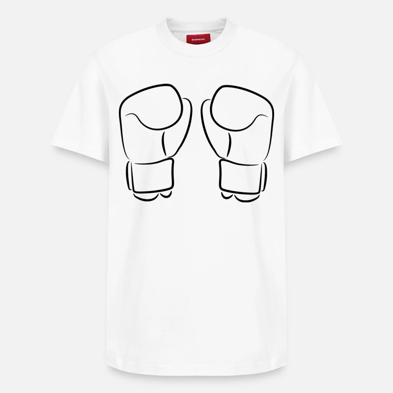 Kickboxhandschuhe - Relaxed Unisex Supima Cotton T-Shirt – von SPREAD - Weiß