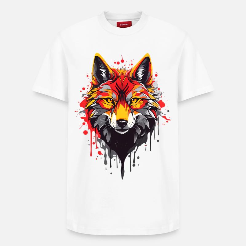 Loup Cool - T-shirt unisexe décontracté en coton Supima – de SPREAD - blanc