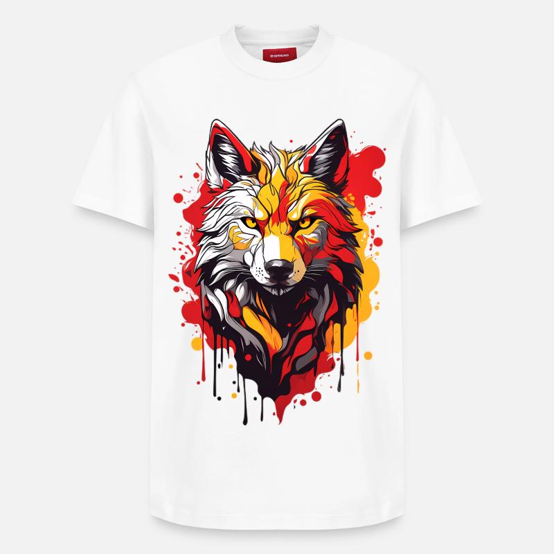 Cool Wolf - Relaxed Unisex Supima Cotton T-Shirt – by SPREAD - white