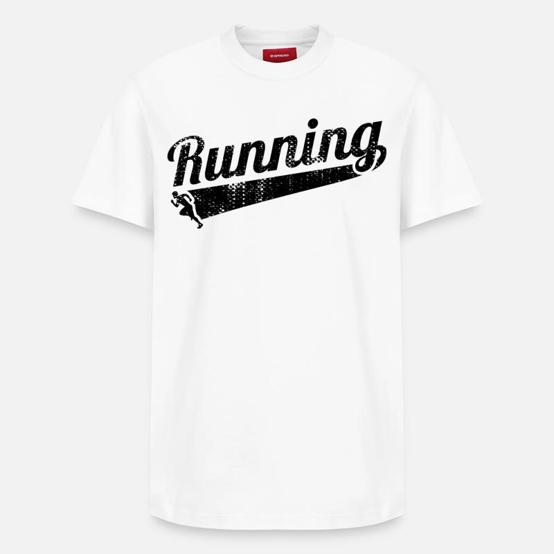 Courir - T-shirt unisexe décontracté en coton Supima – de SPREAD - blanc