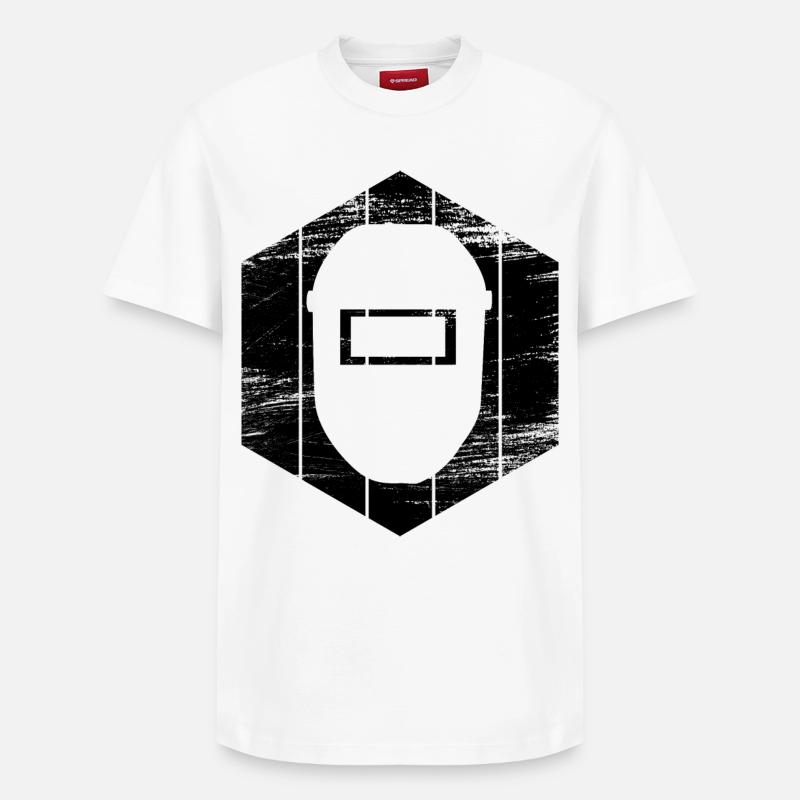 Schweißerhelm - Relaxed Unisex Supima Cotton T-Shirt – von SPREAD - Weiß